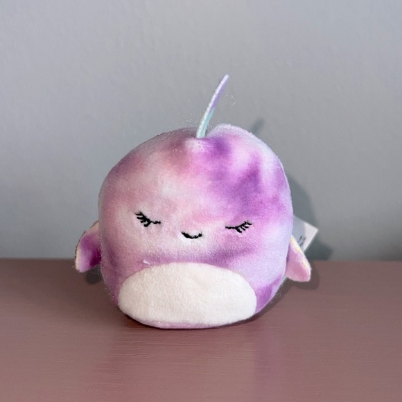 Squishmallows Squishville Nabila the Narwhal 💜🩷 - Picture 1 of 3